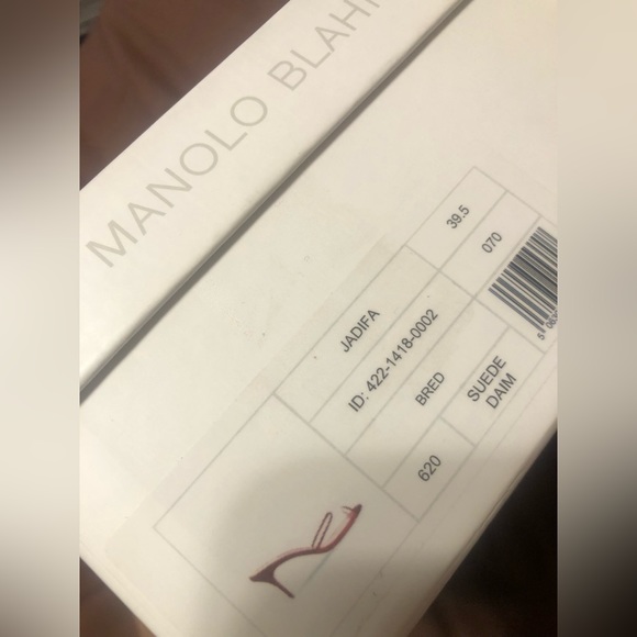 Manolo Blahnik Jadifa 70MM PVC & Suede Mules - Picture 9 of 13